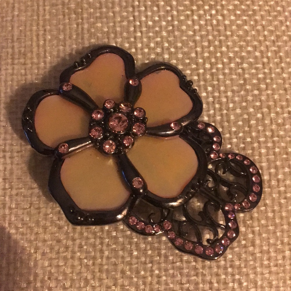 Pink brooch